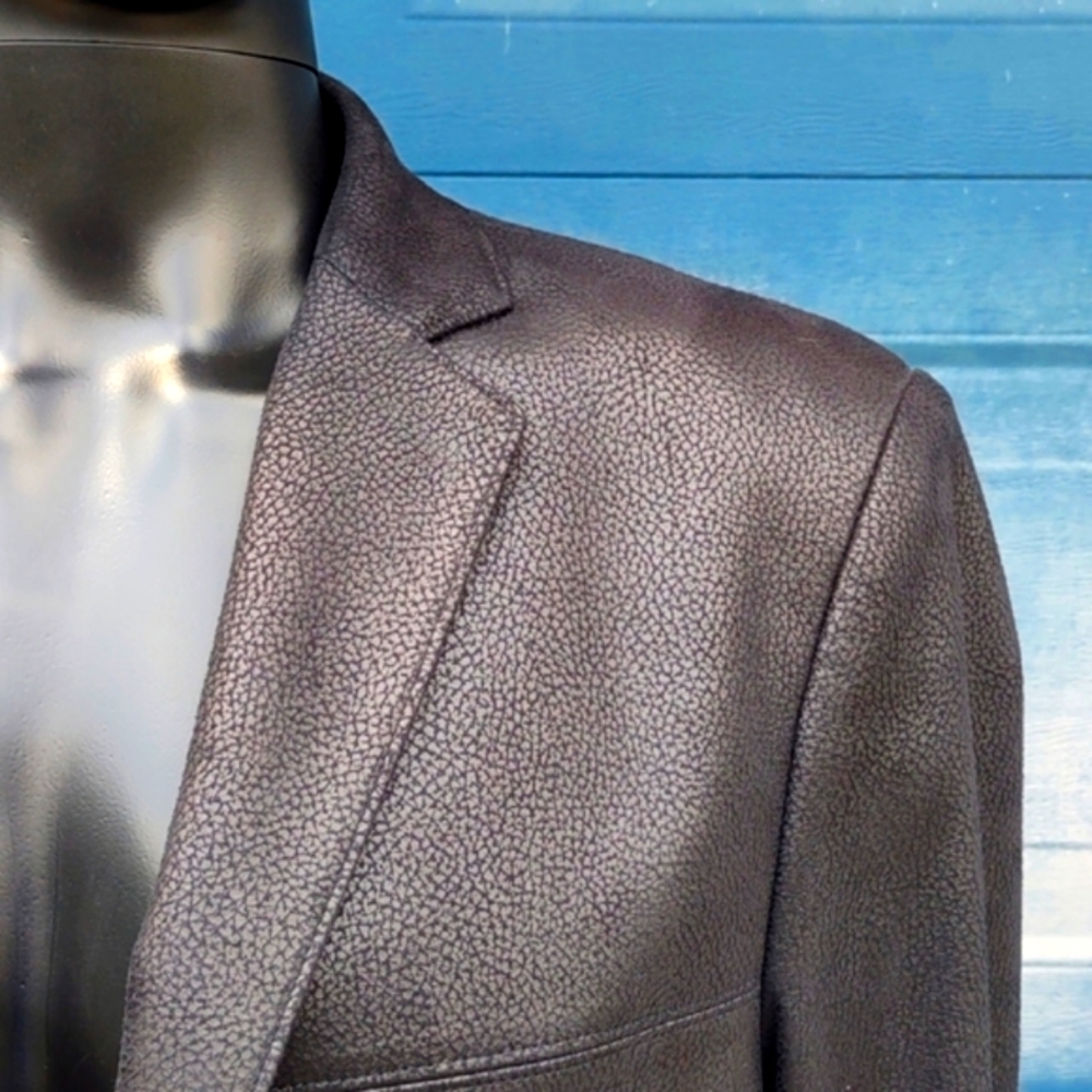 ANDRE LANZINO Men's Faux Leather Luxury Blazer (Amazing Faux Leather)